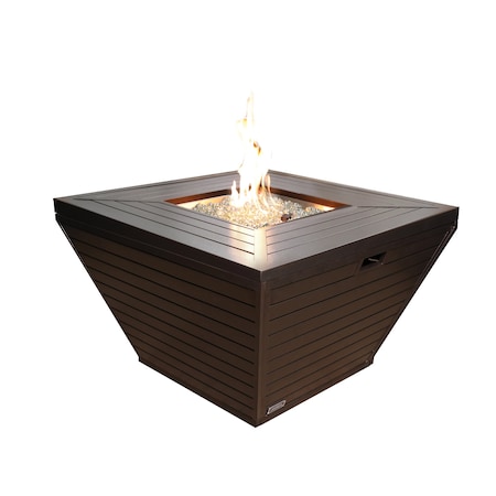 Sunbeam Sunbeam Contemporary Aluminum Fire Table in Glossy Brown 9718